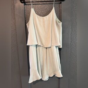 She + Sky Light Blue Spaghetti Strap Romper Size Medium